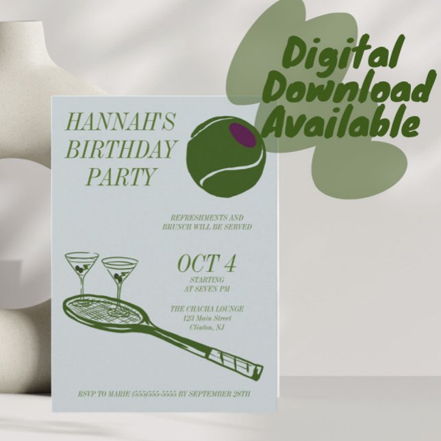 Convite festa de aniversário tênis (Criador carregado)