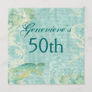 Convite festa de aniversário tropical da praia PERSONALIZ