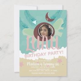 Convite Festa de aniversário tropical de Coconut Luau