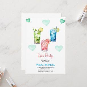 Convite festa de aniversário tropical do verão