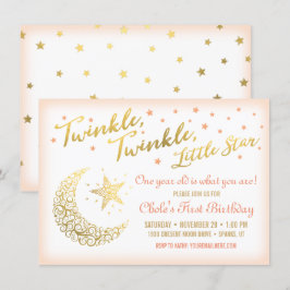 Convite Festa de Aniversário Twinkle, Twinkle, Little Star