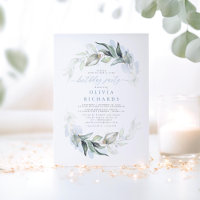 Festa de aniversário verde Elegante Azul Dusty