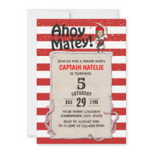 Festa de aniversário Vermelha de Garota Pirata Bon