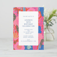 Festa de aniversário Vermelha Moderna Colorida 50