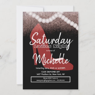 Convite Festa de aniversário Vermelha, Pérolas