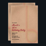 Convite Festa de Aniversário Vintage Retro Grunge 60's 70'<br><div class="desc">personalize para o seu evento</div>