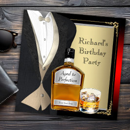 Convite Festa de aniversário Whiskey