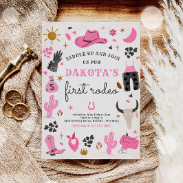 Convite Festa de aniversário Wild West Rodeo Ranch