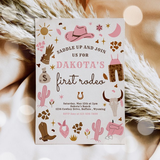 Convite Festa de aniversário Wild West Rodeo Ranch (Criador carregado)
