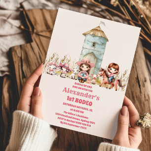Convite Festa de aniversário Wild West Rodeo Ranch