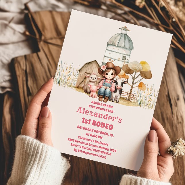 Convite Festa de aniversário Wild West Rodeo Ranch (Criador carregado)