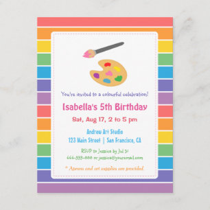 Convite Festa de Aniversários de criança de Artesanatos 