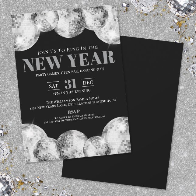 Convite Festa de Ano Novo (New Year's Eve Party Invitation)
