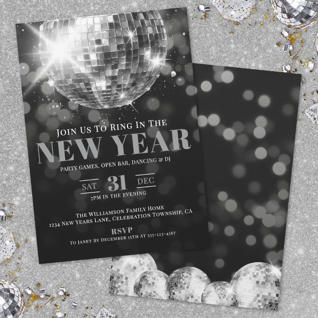 Convite Festa de Ano Novo (New Year's Eve Party Invitation)