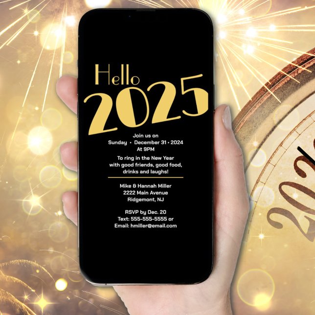 Convite Festa de Ano Novo (Criador carregado)