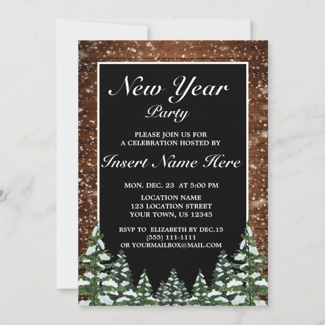 Convite Festa de Ano Novo da Madeira Negra e Pinus Florest (Frente)