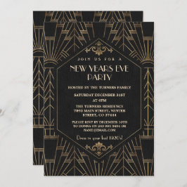 Convite Festa de Ano Novo do Excelente Negro Dourado Real