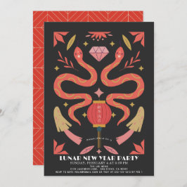 Convite Festa de Ano Novo Lunar/Chinês, Cobra 2025