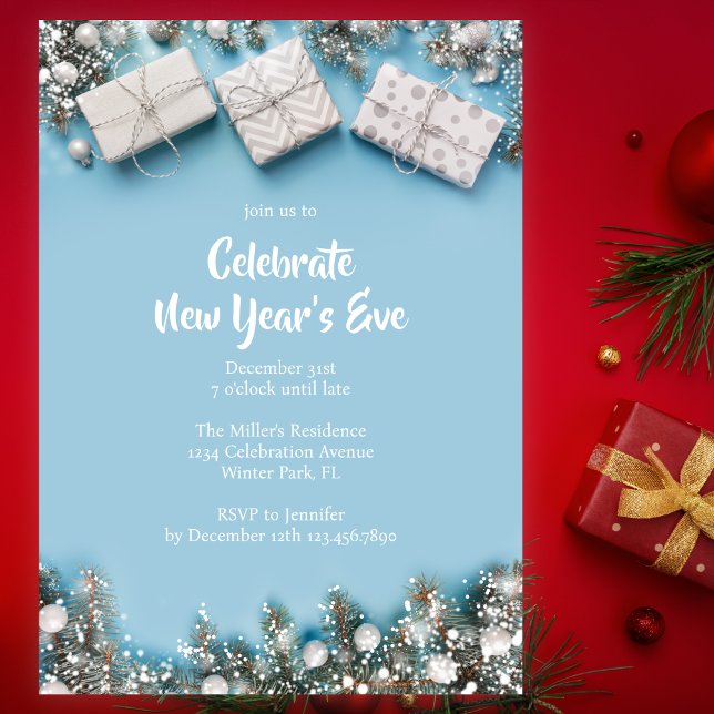 Convite Festa de Ano Novo Moderna 2025 (Criador carregado)