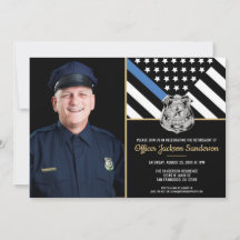 Festa de Aposentadoria com Foto da Linha Azul Fina
