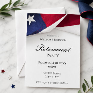 Convite Festa de Aposentadoria da Bandeira Americana