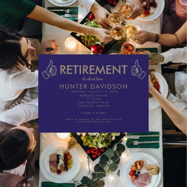 Convite Festa de aposentadoria de Marinho "Já passou da ho (Criador carregado)