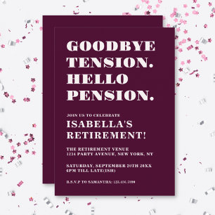 Convite Festa de Aposentadoria Divertida Moderna e Humorís