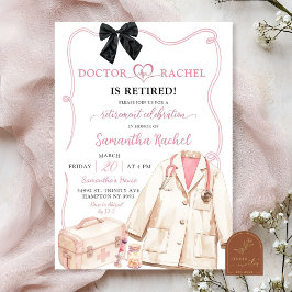 Convite Festa de Aposentadoria do Médico de Laço Preto