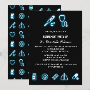 Convite Festa de Aposentadoria do Médico Elemento Médico A