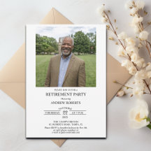 Festa de Aposentadoria Elegante com Foto Especial