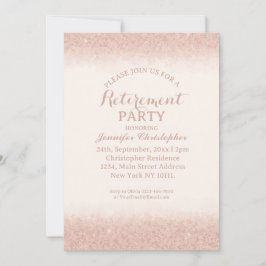 Convite Festa de Aposentadoria em Rose Gold