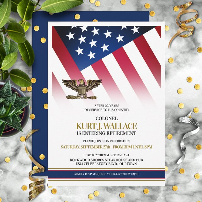 Convite Festa de Aposentadoria Militar Águia Dourada (Criador carregado)