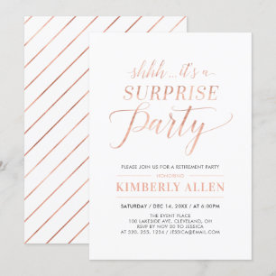 Convite Festa de Aposentadoria Surpresa Simples Moderna em