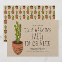 Festa de Aquecimento da Casa Planta Cactus Desenha