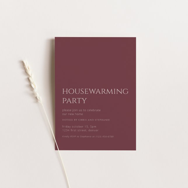 Convite Festa de Aquecimento Doméstico de Queda Simples (Criador carregado)