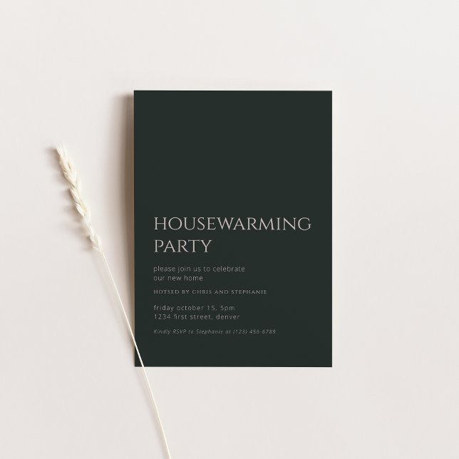 Convite Festa de Aquecimento Doméstico de Queda Simples (Criador carregado)