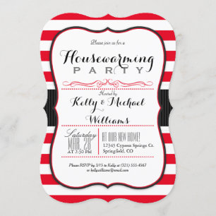 Convite Festa de Aquecimento Familiar de Escarlate Red & W