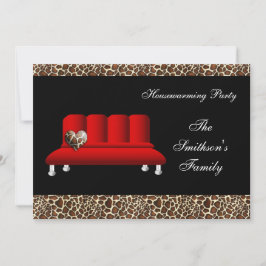 Convite Festa de Aquecimento Familiar de Mobiliário Modern