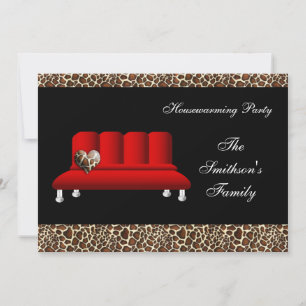 Convite Festa de Aquecimento Familiar de Mobiliário Modern