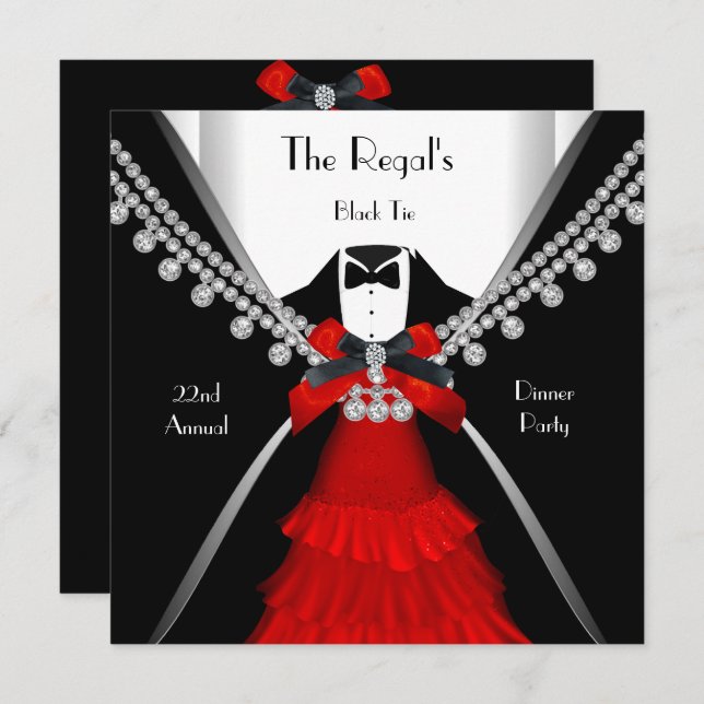 Convite Festa de Arco Vermelho Branco Jante Preto (Frente/Verso)