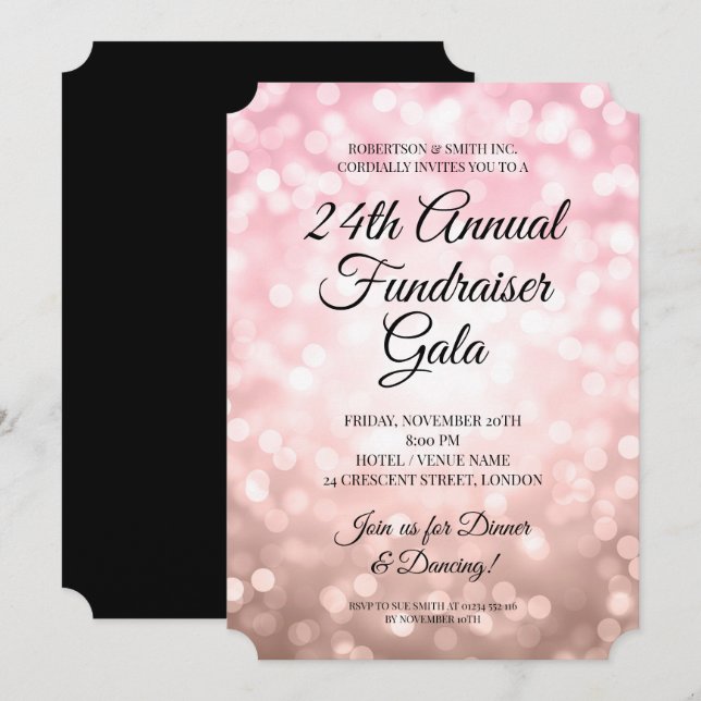 Convite Festa de Arrecadação de Fundos Corporativos Formai (Frente/Verso)