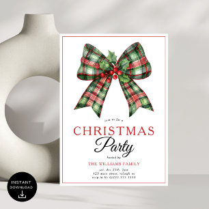 Convite Festa de Árvore de Natal de Script de Arco de Coqu