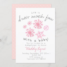 Convite Festa de babá, moça rosa-branca, convidada