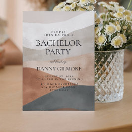 Convite Festa de Bachelor Simples e Elegante Multicolor
