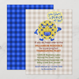 Convite Festa de Banquete de Ação de Graças Fora Jante 