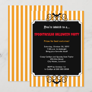 Convite Festa de Batty Halloween