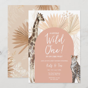 Convite Festa de Bebê Boho Safari Wild One
