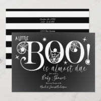 Festa de Bebê Elegante Preto e Branco BOO