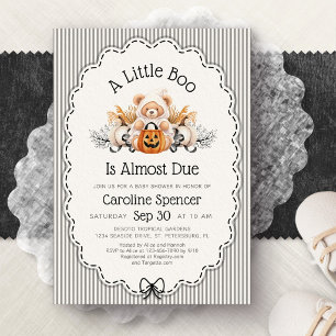 Convite Festa de Bebê Little Boo Ghost Halloween