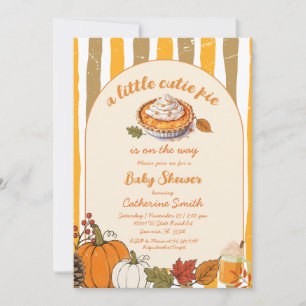Convite Festa de Bebê Little Cutie Pumpkin Pie Outono